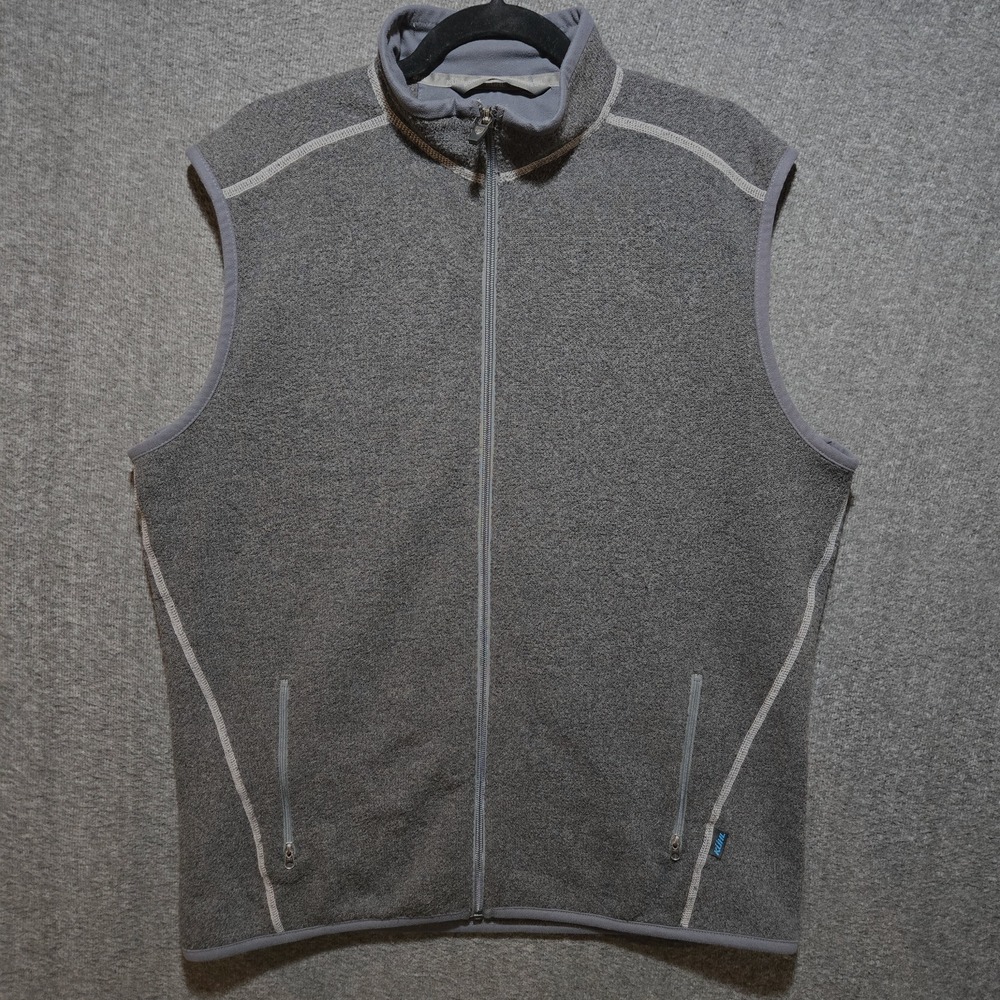 Kuhl Alpaca Fleece Full Zip Grey Gorpcore Vest Size Large Outdoor Hiking - Picture 1 of 9